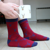 Stag Fine Bone China Mug & Sock Set by Dalaco