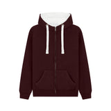 Cotton Ridge - Venus Sherpa Fleece Zip Hoodie - Maroon