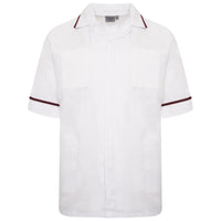 White/Maroon Trim