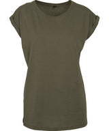 New Morning Studios - Women’s regular extended shoulder tee - front view