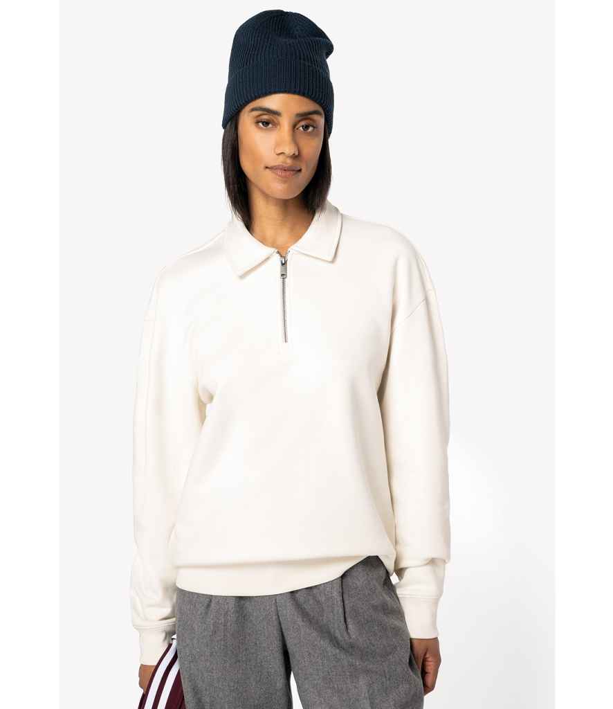 Native Spirit Unisex 1/4 Zip Sweatshirt with Polo Collar NS432