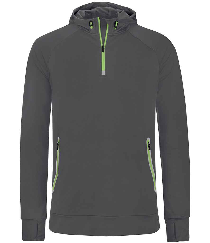 Proact Zip Neck Hooded Sweatshirt PA360 - front view