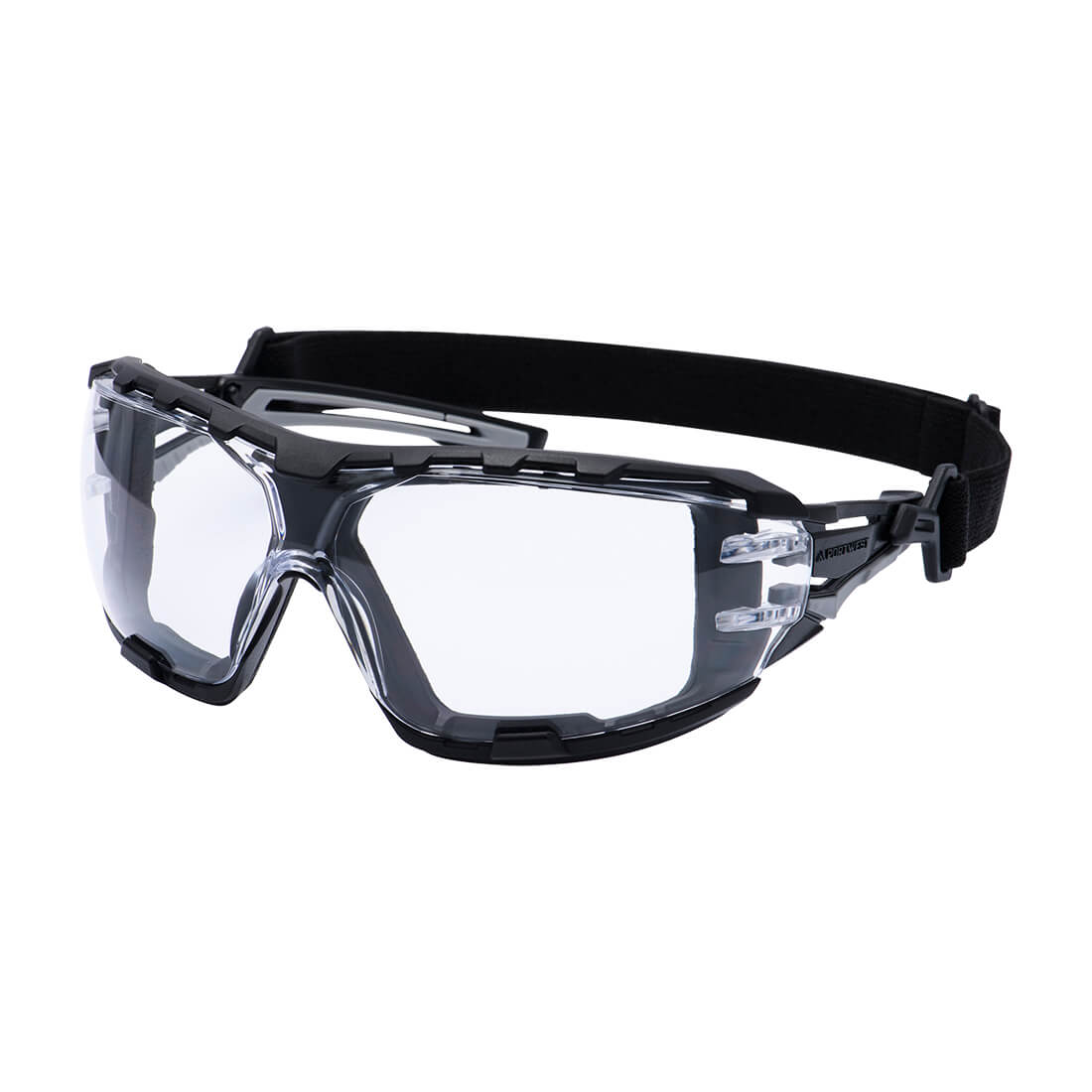 Portwest Anthracite Wraparound Plus Safety Glasses PR02