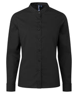 Premier Women's banded collar 'grandad' shirt PR358