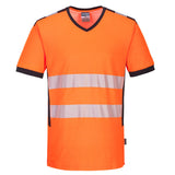 Portwest PW3 Hi-Vis V-Neck Mesh Insert T-Shirt S/S PW310