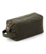 Quadra Heritage Waxed Canvas Wash Bag QD651