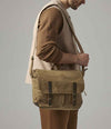 Quadra Heritage Waxed Canvas Messenger Bag QD653