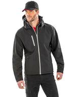 Result Core TX performance hooded softshell jacket R230M - Black/Grey