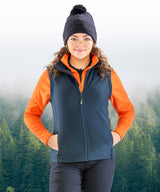 Result Women's printable softshell bodywarmer R232F - Black/Black