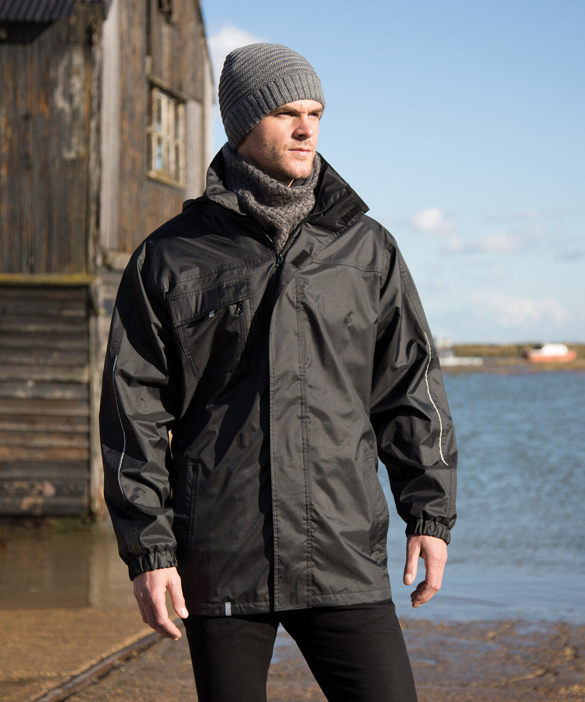 Result 3-in1 CORE transit jacket with printable softshell inner R236X - Black