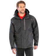 Result Denim texture rugged jacket R326X - Black
