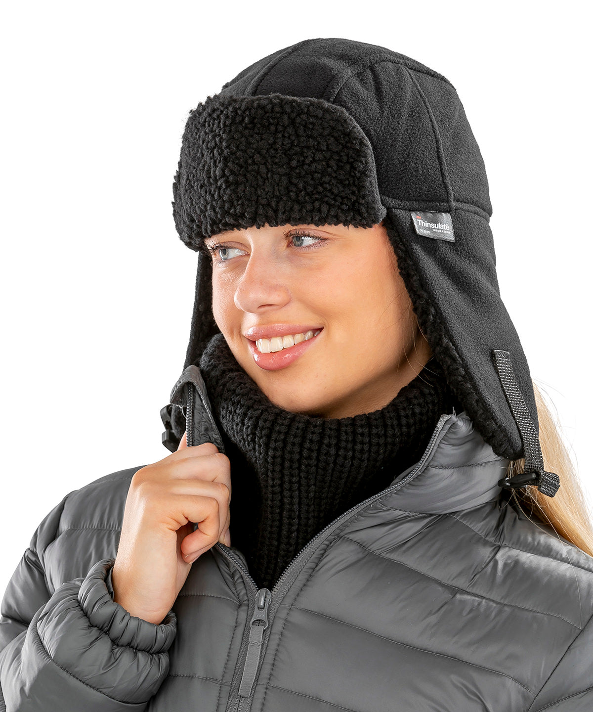 Result Thinsulate sherpa hat R358X - Black