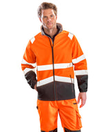 Result Printable safety softshell jacket R450X - Fluorescent Orange/Black