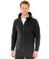 Result Recycled hooded microfleece jacket R906X - Black
