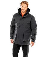 Result Recycled 3-in-1 padded ripstop jacket R920X - Black*