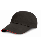 Result Low Profile Heavy Brushed Cotton Cap with Sandwich Peak RC024P