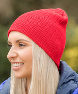 Result Cotton knitted beanie hat RC074 - Black