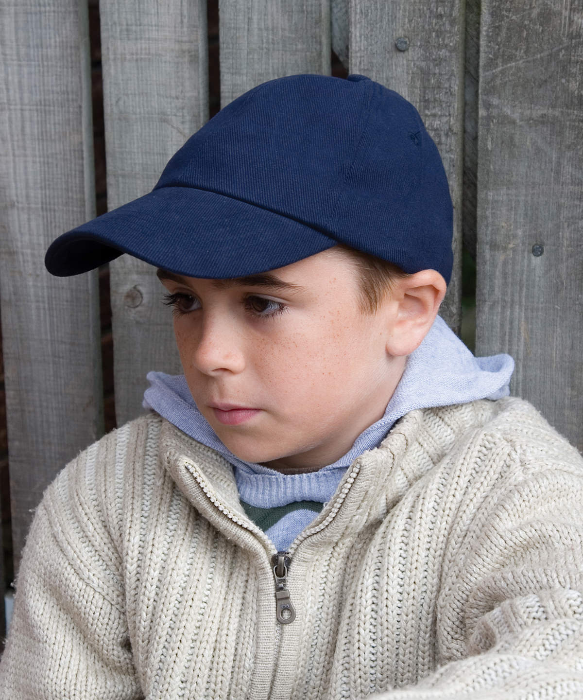 Result Junior low-profile heavy brushed cotton cap RC24J - Black