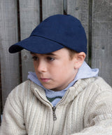 Result Junior low-profile heavy brushed cotton cap RC24J - Black