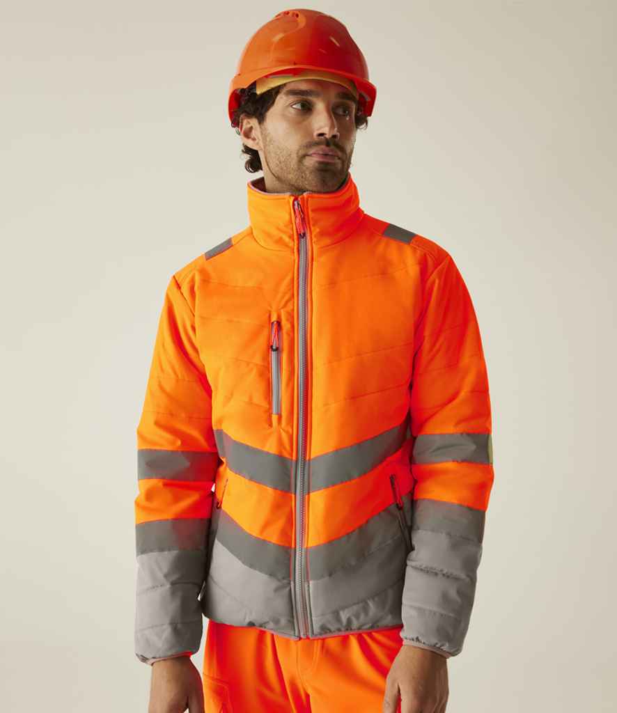 Regatta High Visibility Two Tone Thermal Baffle Jacket RG548