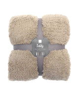 Ribbon - teddy bear fabric throw - front view