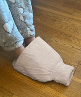 Ribbon - Luxury foot hot water bottle and cover in plush faux fur