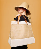 Nutshell® - Adley jute with faux leather tote