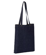 Nutshell - Denim ‘flat base’ shopper - front view