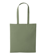 Nutshell - Recycled cotton shopper long handle - front view