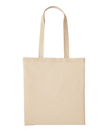 Nutshell - Recycled cotton shopper long handle - front view