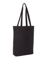 Nutshell - Recycled premium canvas ‘flat base’ shopper - front view