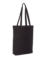 Nutshell - Recycled premium canvas ‘flat base’ shopper - front view