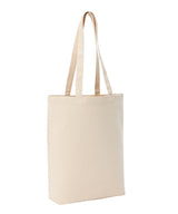 Nutshell - Recycled premium canvas ‘flat base’ shopper - front view