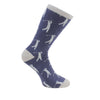 Golfer Socks – Blue and Grey Combed Cotton by Dalaco