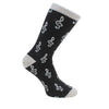 Treble Clef Music Socks – Black and Grey Combed Cotton by Dalaco