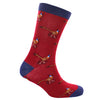 Pheasant Socks – New Red and Blue Combed Cotton by Dalaco