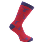 Stag Socks – Red and Blue Combed Cotton by Dalaco