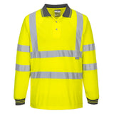 Portwest Hi-Vis Long Sleeved Polo Shirt S277