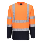 Portwest Hi-Vis Cotton Comfort Contrast T-Shirt L/S S280