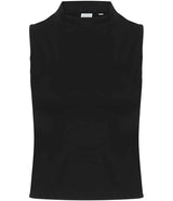 SF Clothing Ladies High Neck Crop Vest SK170 - front view