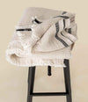 Spasso Honeycomb Striped Plaid Fouta SP121 - Pampa Beige