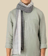 Spasso Urban Grey Striped Scarf SP151 - Urban Grey Stripes