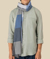 Spasso Blue Check Scarf SP152 - Blue Check