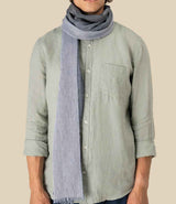 Spasso Graphite Ink Striped Scarf SP155 - Graphite Ink Stripes