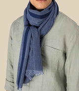 Spasso Blue Dotted Scarf SP158 - Blue Dotted
