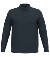 Spasso Knitted Long Sleeve Poloshirt SP204 - Navy