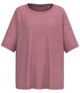Spasso Ladies Oversized Slub T-Shirt SP304 - Antique Rose