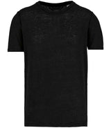 Spasso Crew Neck Linen T-Shirt SP320 - Black