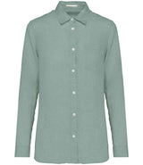 Spasso Ladies Long Sleeve Linen Shirt SP505