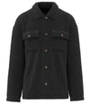 Spasso Unisex Sherpa Drop Shoulder Overshirt SP508 - Black